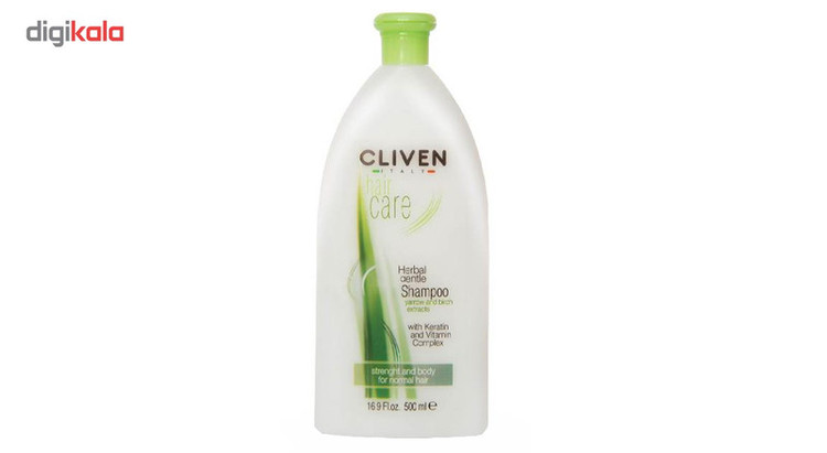 شامپو کراتینه کلیون مدل Herbal Gentle Shampoo حجم 500 میلی لیتر مناسب موهای معمولی