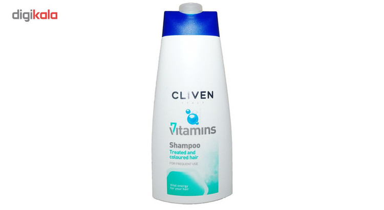 شامپو کلیون مدل 7 Vitamine حجم 500 میلی لیتر مناسب موهای رنگ شده و تحت درمان