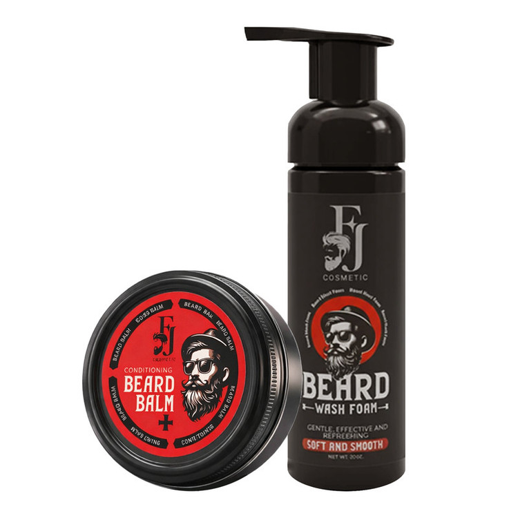 شامپو شست و شوی ریش و سبیل افجه مدل BEARD-WfA مناسب برای انواع مو حجم 150 میلی لیترهمراه با کرم نرم کننده ریش و سبیل افجه مدل Balm01 مناسب برای انواع مو با حجم 50 میلیلیتر