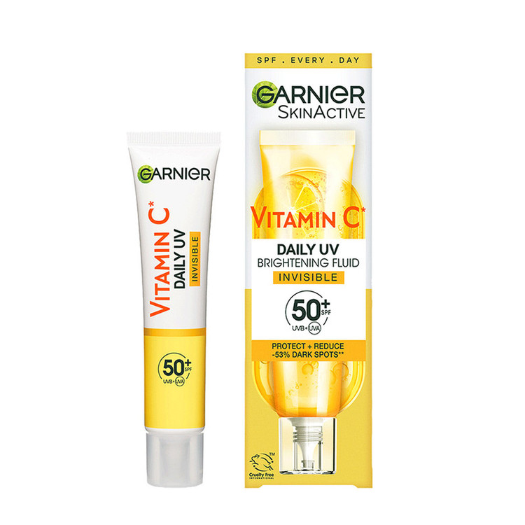 کرم ضد آفتاب رنگی گارنیه SPF 50 مدل Vitamin c مناسب برای انواع پوست حجم 40 میلیلیتر