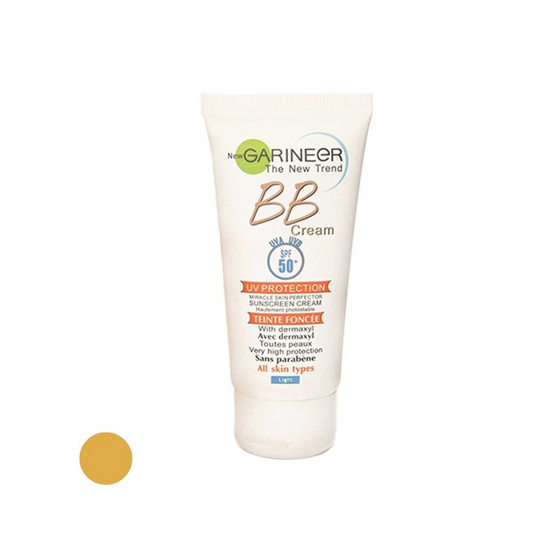 کرم ضدآفتاب رنگی BB گارنیه مدل SPF50 مناسب انواع پوست، حجم 50 میلیلیتر