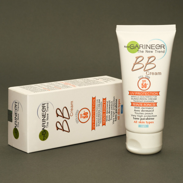 کرم ضدآفتاب رنگی BB گارنیه SPF50 مدل 01 مناسب انواع پوست، حجم 100 میلیلیتر