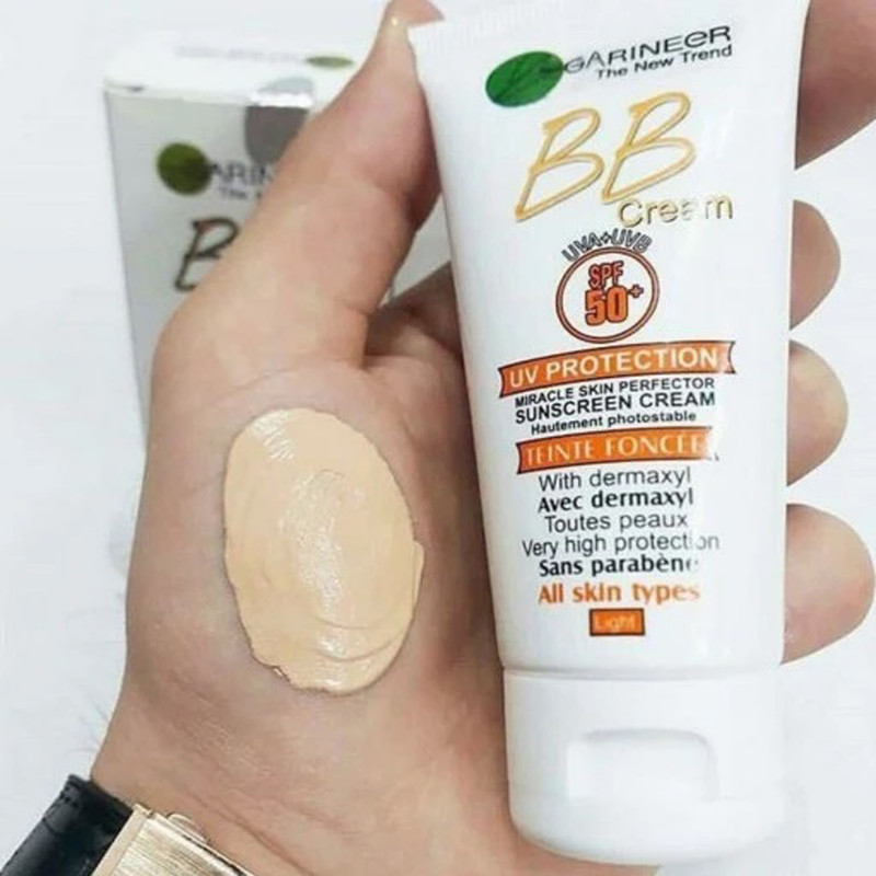کرم ضدآفتاب رنگی BB گارنیه SPF50 مدل 01 مناسب انواع پوست، حجم 100 میلیلیتر