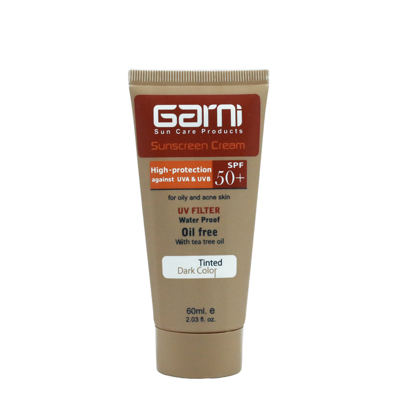 کرم ضدآفتاب گارنی مدل فاقد چربی رنگی با spf50 حجم 60 میلی لیتر