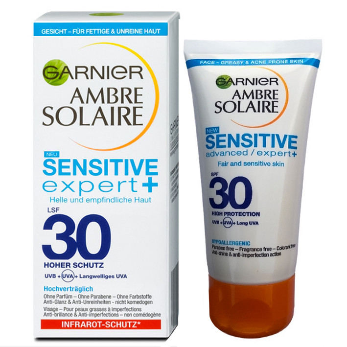 کرم ضد آفتاب گارنیه مدل 30 +SENSITIVE EXPERT حجم 50 میلی لیتر