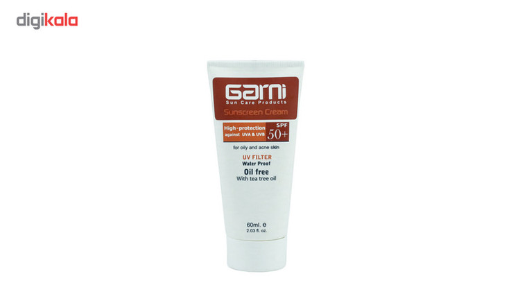 کرم ضدآفتاب گارنی مدل فاقد چربی با spf50 حجم 60 میلی لیتر