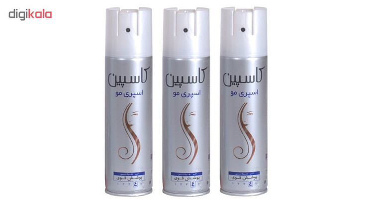 اسپری حالت دهنده مو کاسپین مدل Strong hold 4 حجم 150 میلی لیتر مجموعه ۳ عددی