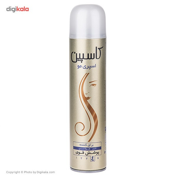 اسپری مو کاسپین مدل Hair Spray Glossy حجم 250 میلی لیتر