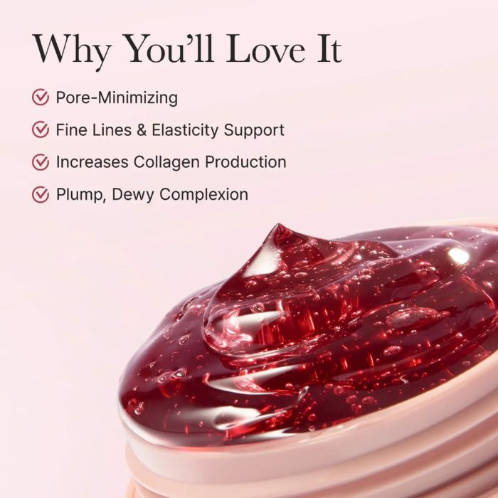ژل ماسک صورت شب آرنچیا مدل Red Smoothie مناسب برای انواع پوست حجم 50 میلی لیتر