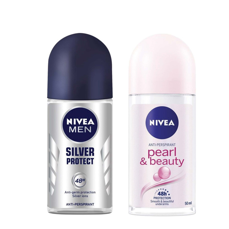 رول ضد تعریق مردانه نیوآ مدل Silver Protect حجم 50 میلی لیتر به همراه رول ضد تعریق زنانه مدل Pearl Beauty