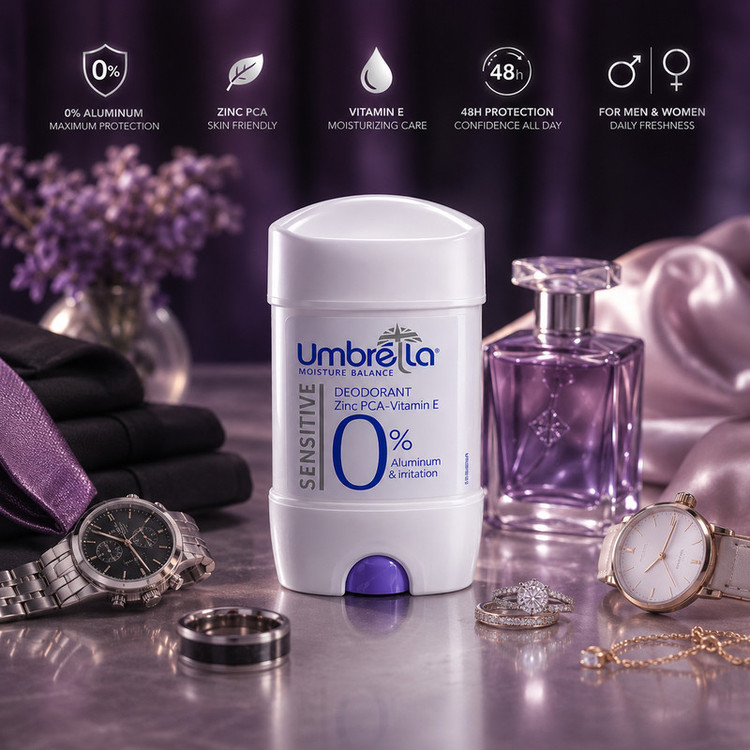 استیک ضد تعریق خانم ها و آقایان آمبرلا مدل 0% A01-Aluminum حجم 75 میلی لیتر مجموعه 3 عددی