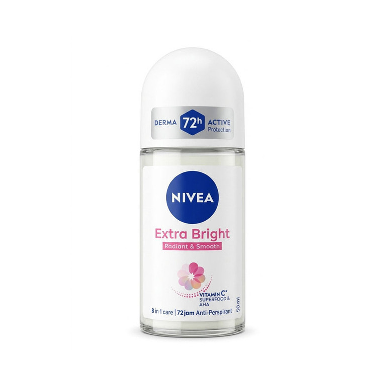 رول ضد تعریق زنانه نیوآ مدل Extra Bright Radiant & Smooth با رایحه مرکبات حجم 50 میلیلیتر