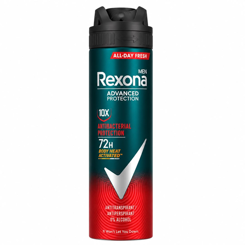 اسپری ضدتعریق مردانه رکسونا مدل Antibacterial 72H حجم 200 میلیلیتر