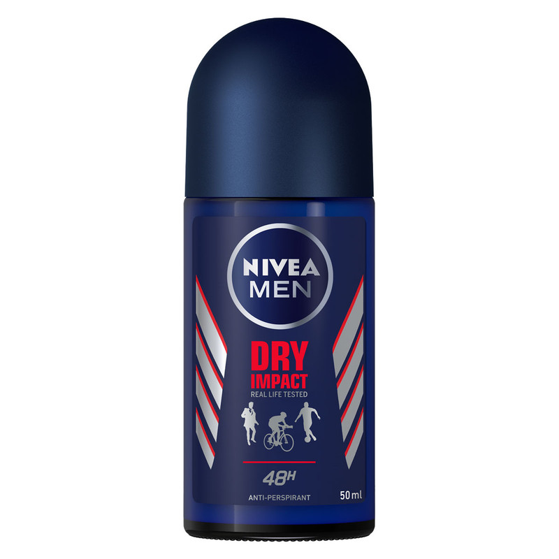 اسپری مردانه نیوآ مدل Dry Impact real life tested حجم 150 میلی لیتر به همراه رول ضد تعریق حجم 50 میلی لیتر