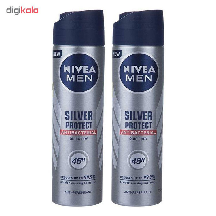 اسپری ضد تعریق مردانه نیوآ مدل Silver Protect حجم 150 میلی لیتر مجموعه 2 عددی