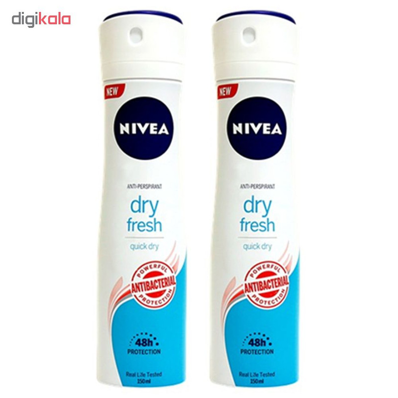 اسپری ضد تعریق زنانه نیوآ مدل Dry Fresh حجم 150 میلی لیتر مجموعه 2 عددی