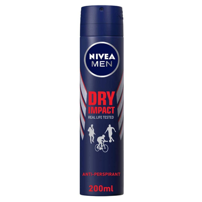 اسپری بدن مردانه نیوآ مدل DRY IMPACT حجم 200 میلی لیتر