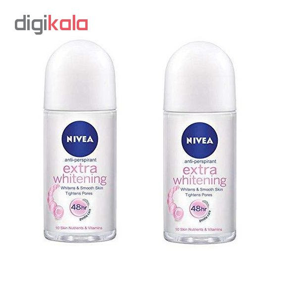 رول ضد تعریق زنانه نیوآ مدل Extra Whitening حجم 50 میلی لیتر مجموعه 2 عددی