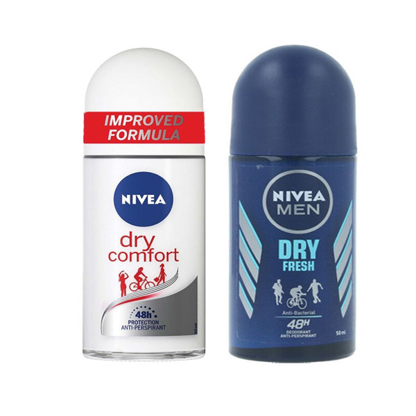 رول ضد تعریق نیوآ مدل DRY FRESH - DRY COMFORT حجم 50 میلی لیتر بسته 2 عددی