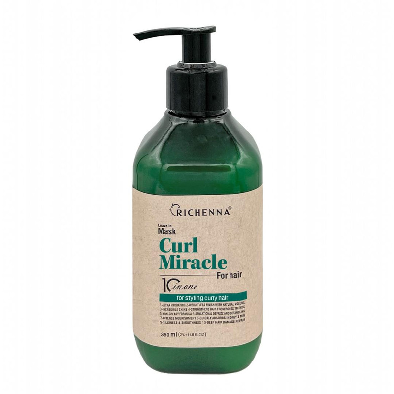ماسک نرم کننده مو ریچنا مدل curl مناسب برای موی فر حجم 350 میلی لیتر