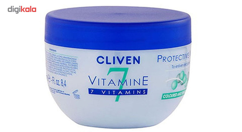 ماسک مو مخصوص موهای رنگ شده و تحت درمان کلیون مدل 7 Vitamine Protective Mask حجم 250 میلی لیتر