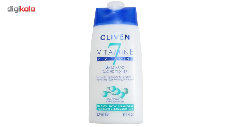 نرم کننده کلیون مدل 7 Vitamin حجم 250 میلی لیتر مناسب موهای رنگ شده و آسیب دیده