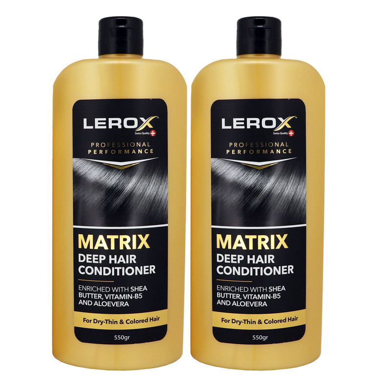 نرم کننده مو لروکس مدل Matrix حجم 550 میلی لیتر مجموعه 2 عددی