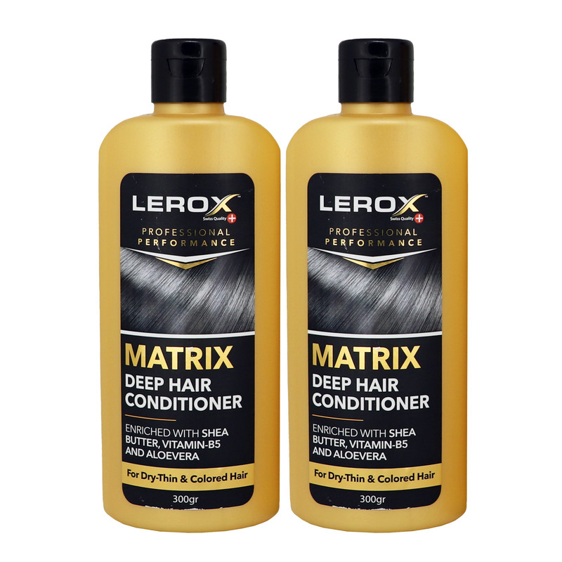 نرم کننده مو لروکس مدل Matrix حجم 300 میلی لیتر مجموعه 2 عددی