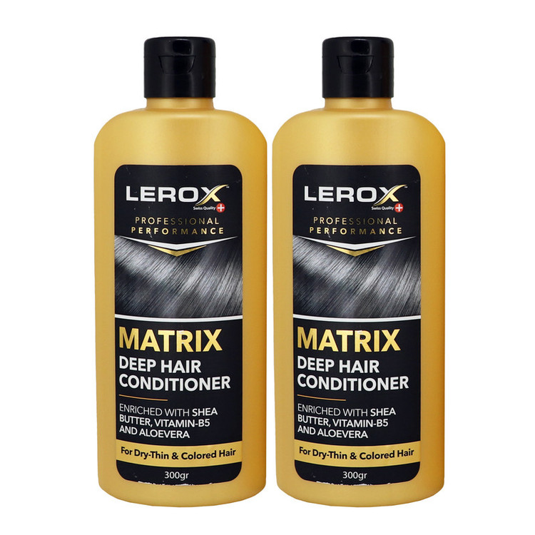 نرم کننده مو لروکس مدل Matrix حجم 300 میلی لیتر مجموعه 2 عددی