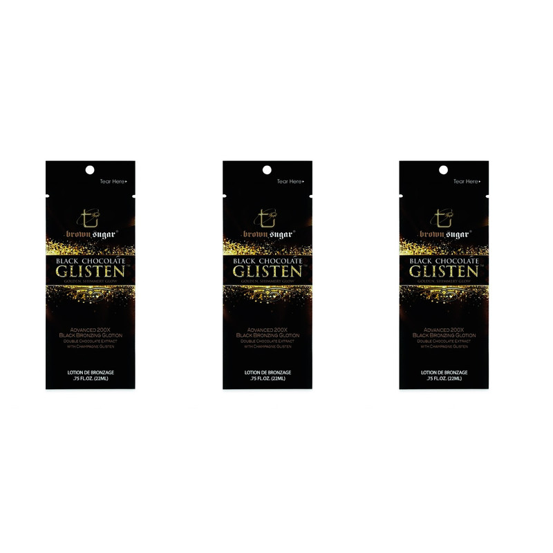 لوسیون سولاریوم براون شوگر مدل cholocate glisten حجم 22 میلی لیتر بسته 3 عددی