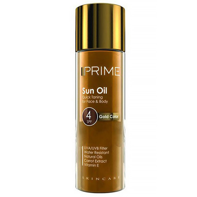 روغن آفتاب پریم مدل Gold Color SPF4 حجم 100 میلی لیتر