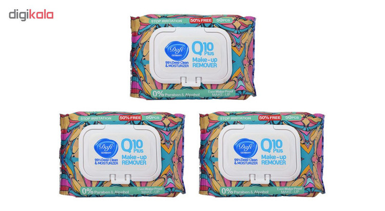 دستمال مرطوب دافی مدل 1 Q10 Stop irritation مجموعه 3 عددی