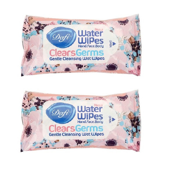 دستمال مرطوب دافی مدل clear-germs-2 مجموعه 2 عددی