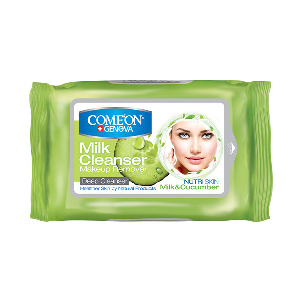 دستمال مرطوب کامان مدل Milk مجموعه 2 عددی
