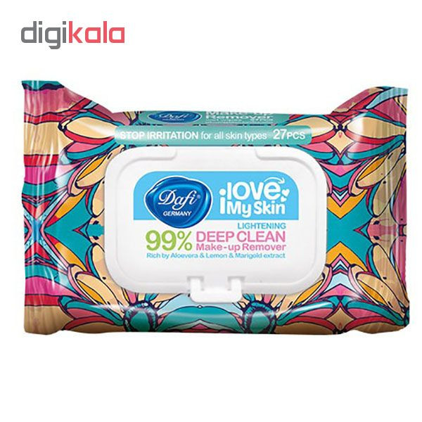 دستمال مرطوب پاک کننده آرایش دافی مدل Q10 Plus بسته 27 عددی