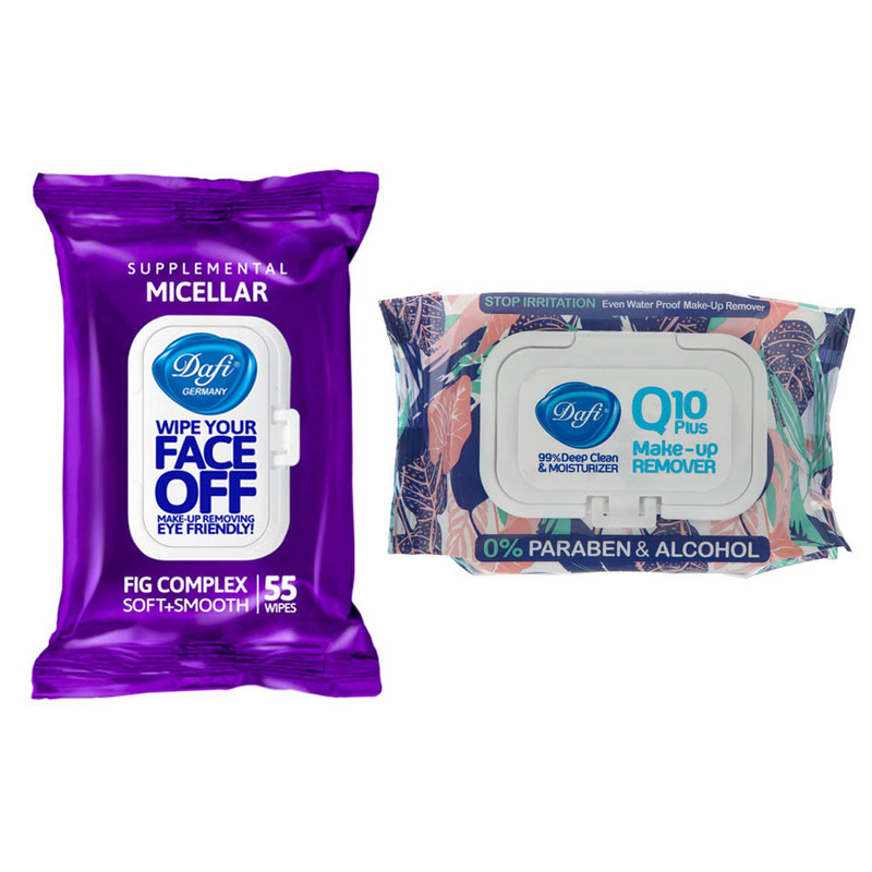 دستمال مرطوب دافی مدل MICELLAR - Q10 بسته 2 عددی