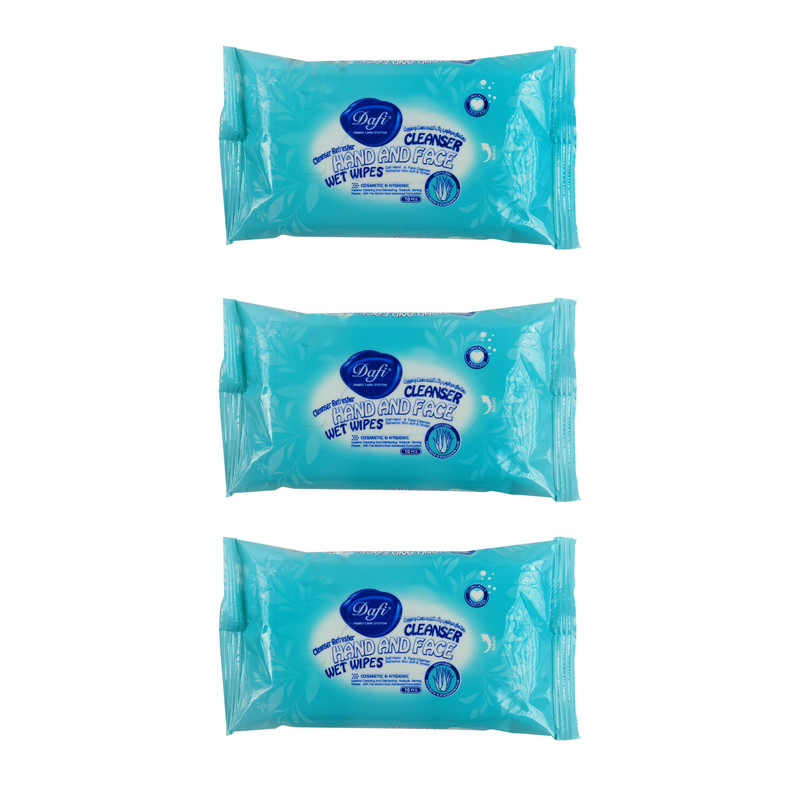 دستمال مرطوب دافی کد 03 مجموعه 3 عددی