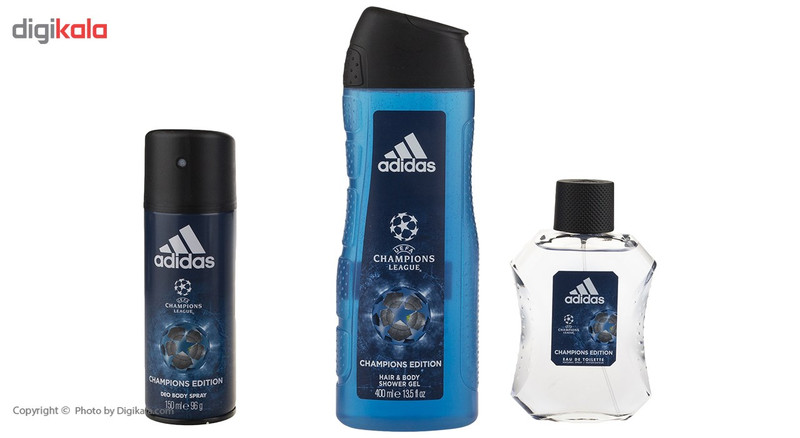 پک بهداشتی مردانه آدیداس سری Champions Edition مدل Champions League بسته 3 عددی