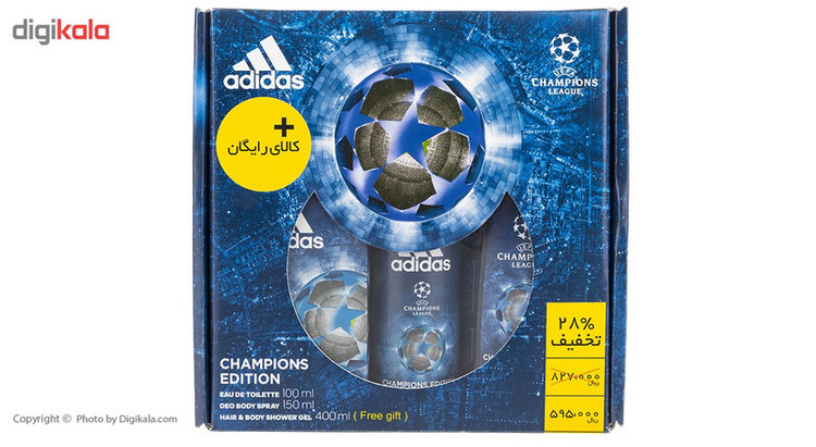 پک بهداشتی مردانه آدیداس سری Champions Edition مدل Champions League بسته 3 عددی