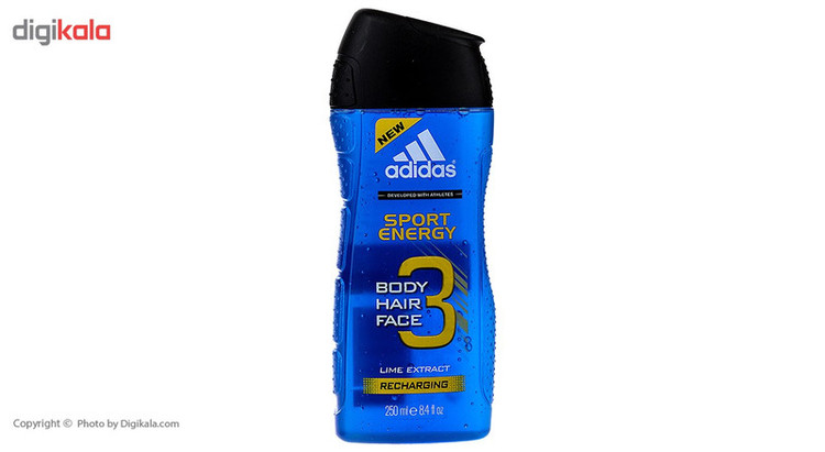 شامپو سر و بدن مردانه آدیداس مدل Sport Energy حجم 250 میلی لیتر