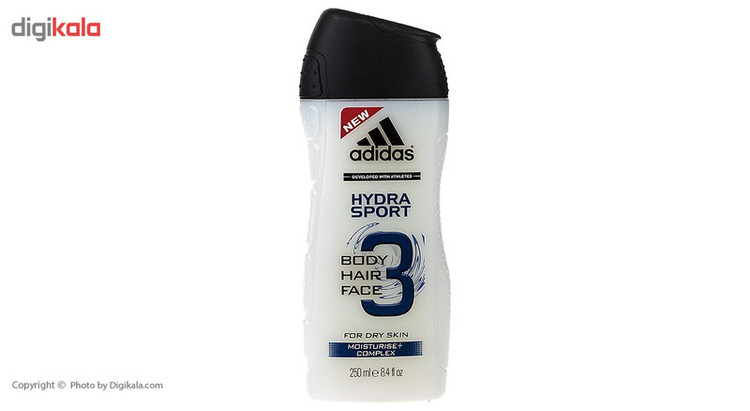 شامپو سر و بدن مردانه آدیداس مدل Hydra Sport حجم 250 میلی لیتر