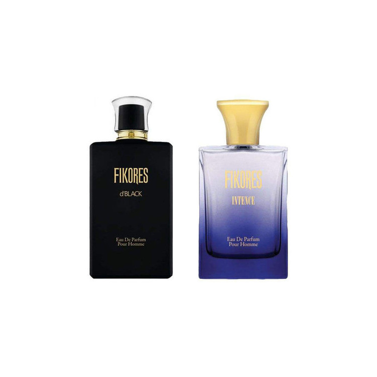 ادو پرفیوم مردانه فیکورس مدل Intence حجم 100 میلی لیتر به همراه ادو پرفیوم مدل d BLACK حجم 120 میلی لیتر
