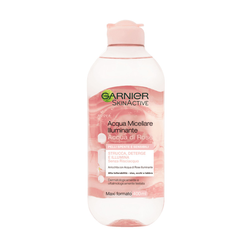 محلول پاک کننده آرایش صورت گارنیه مدل Skin Active Rose حجم 400 میلی لیتر
