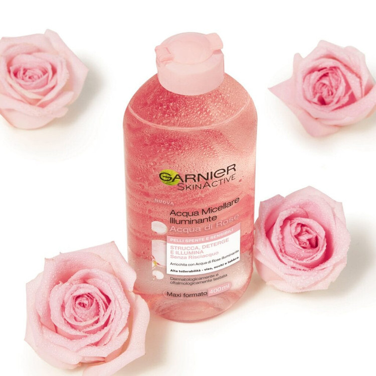 محلول پاک کننده آرایش صورت گارنیه مدل Skin Active Rose حجم 400 میلی لیتر