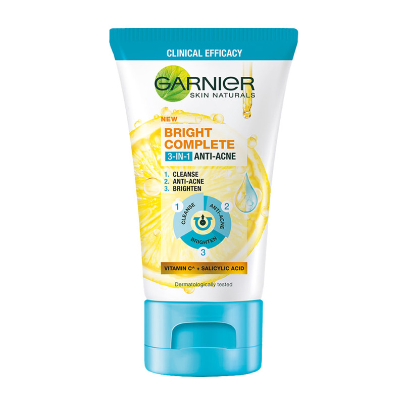 ژل شستشوی صورت گارنیه مدل Bright Complete حجم 90 میلی لیتر