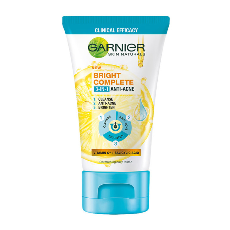 ژل شستشوی صورت گارنیه مدل Bright Complete حجم 90 میلی لیتر