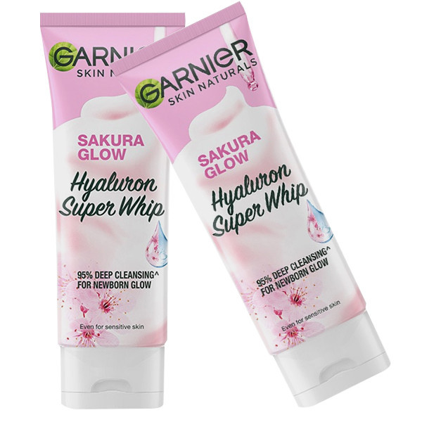 فوم شستشو صورت گارنیه مدل SAKURA GLOW حجم 100 میلی لیتر