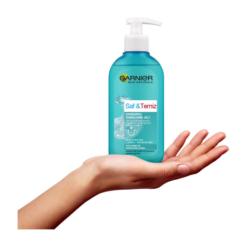 ژل پاک کننده گارنیه مدل Saf Temiz Pure Clean حجم 200 میلی لیتر