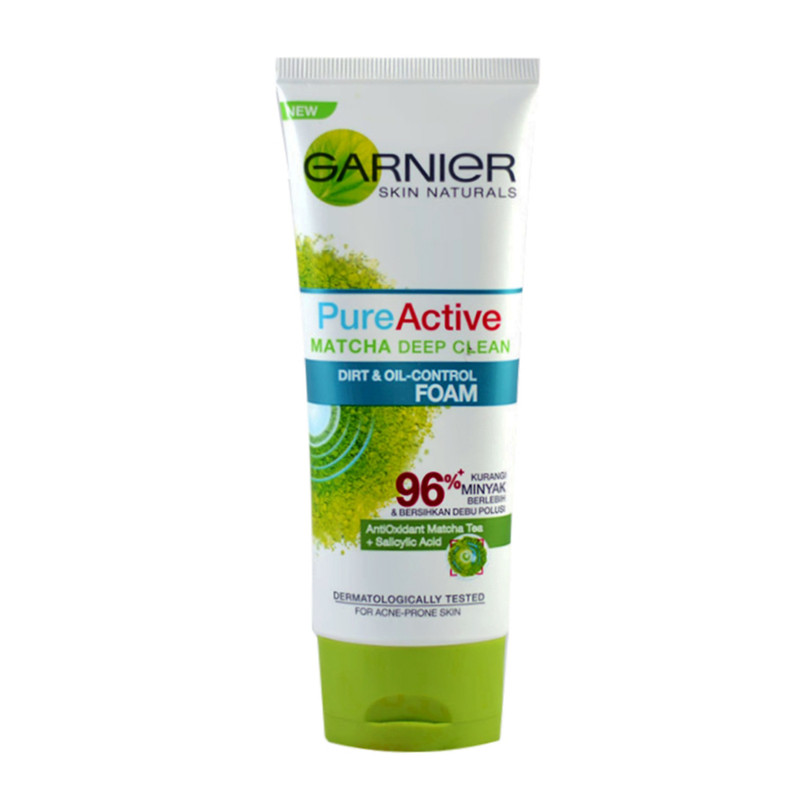 فوم شستشوی صورت گارنیه مدل Pure Active Matcha حجم 100 میلی لیتر