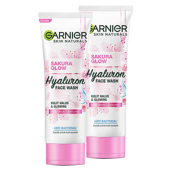 فوم شستشو صورت گارنیه مدل SAKURA GLOW حجم 100 میلی لیتر